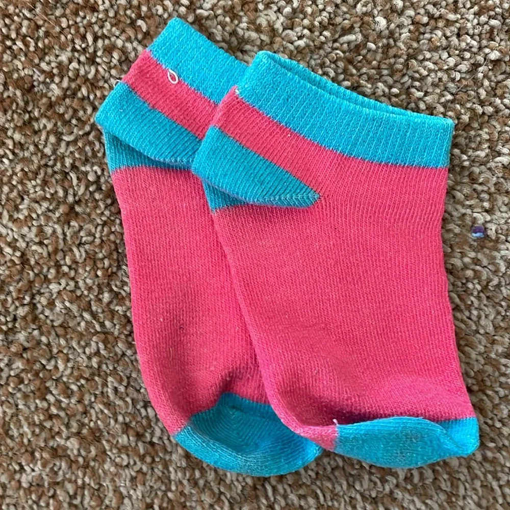 2 pair baby girl socks